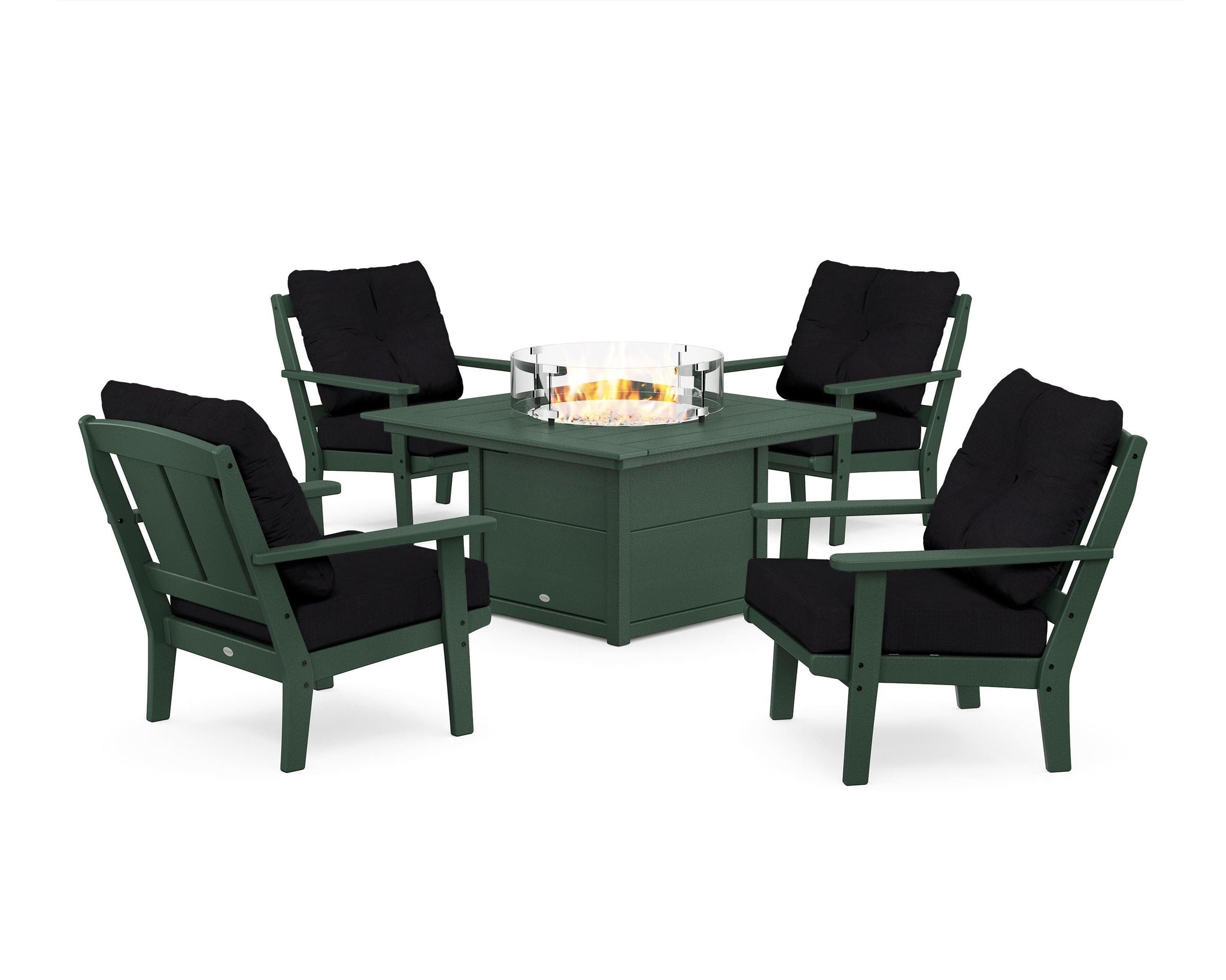 Mission 5-Piece Deep Seating Set with Fire Pit Table