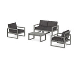 EDGE Sectional 4-Piece Deep Seating Set with Loveseat
