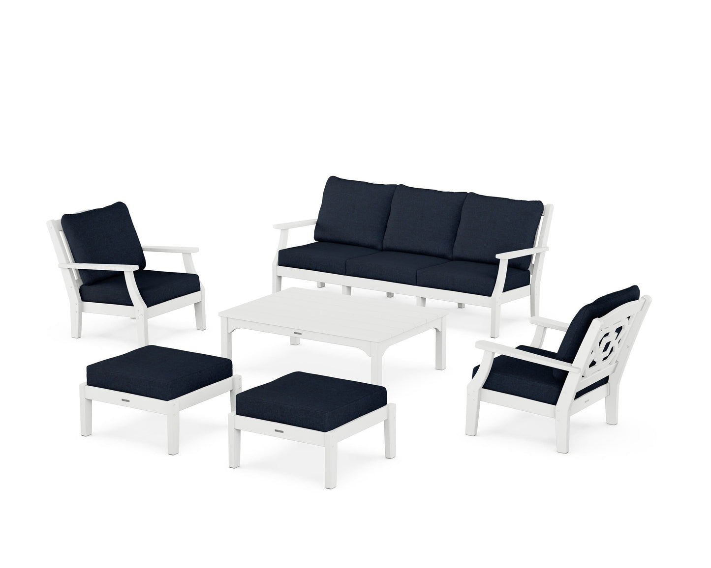 Chinoiserie 6-Piece Lounge Sofa Set
