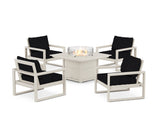 EDGE Sectional 5-Piece Deep Seating Set with Fire Pit Table