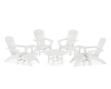 Nautical Curveback Adirondack Chair 9-Piece Conversation Set