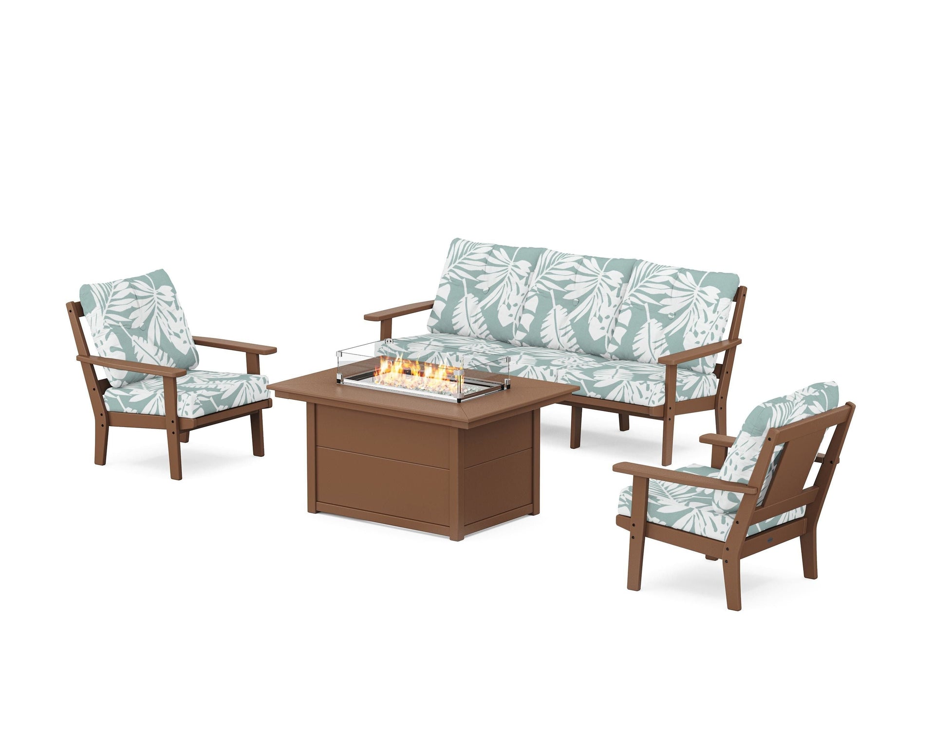 Prairie Deep Seating Fire Pit Table Set