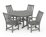 Vineyard 5-Piece Round Farmhouse Dining Set