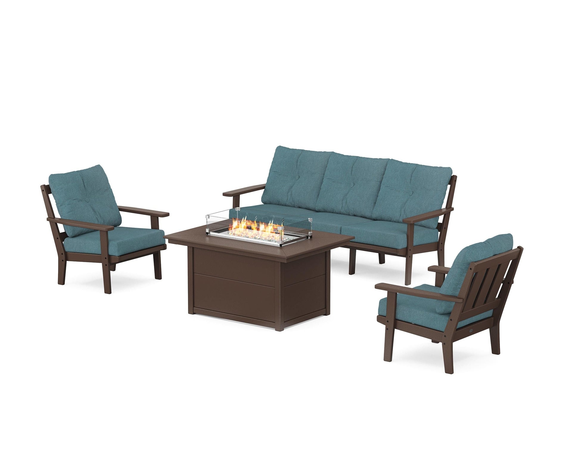 Oxford Deep Seating Fire Pit Table Set