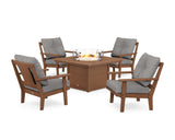 Prairie 5-Piece Deep Seating Set with Fire Pit Table