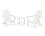 Vineyard 3-Piece Adirondack Set with South Beach 18" Side Table
