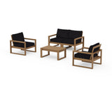 EDGE Sectional 4-Piece Deep Seating Set with Loveseat