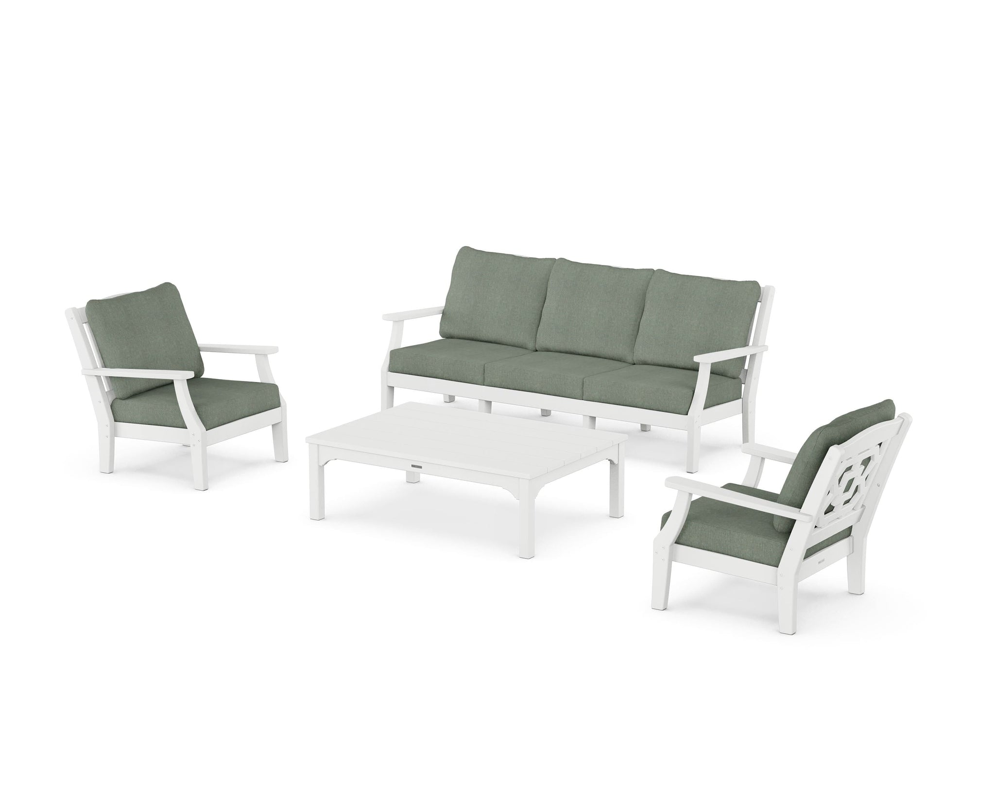 Chinoiserie 4-Piece Deep Seating Set with Sofa