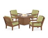 Cottage 5-Piece Deep Seating Set with Fire Pit Table