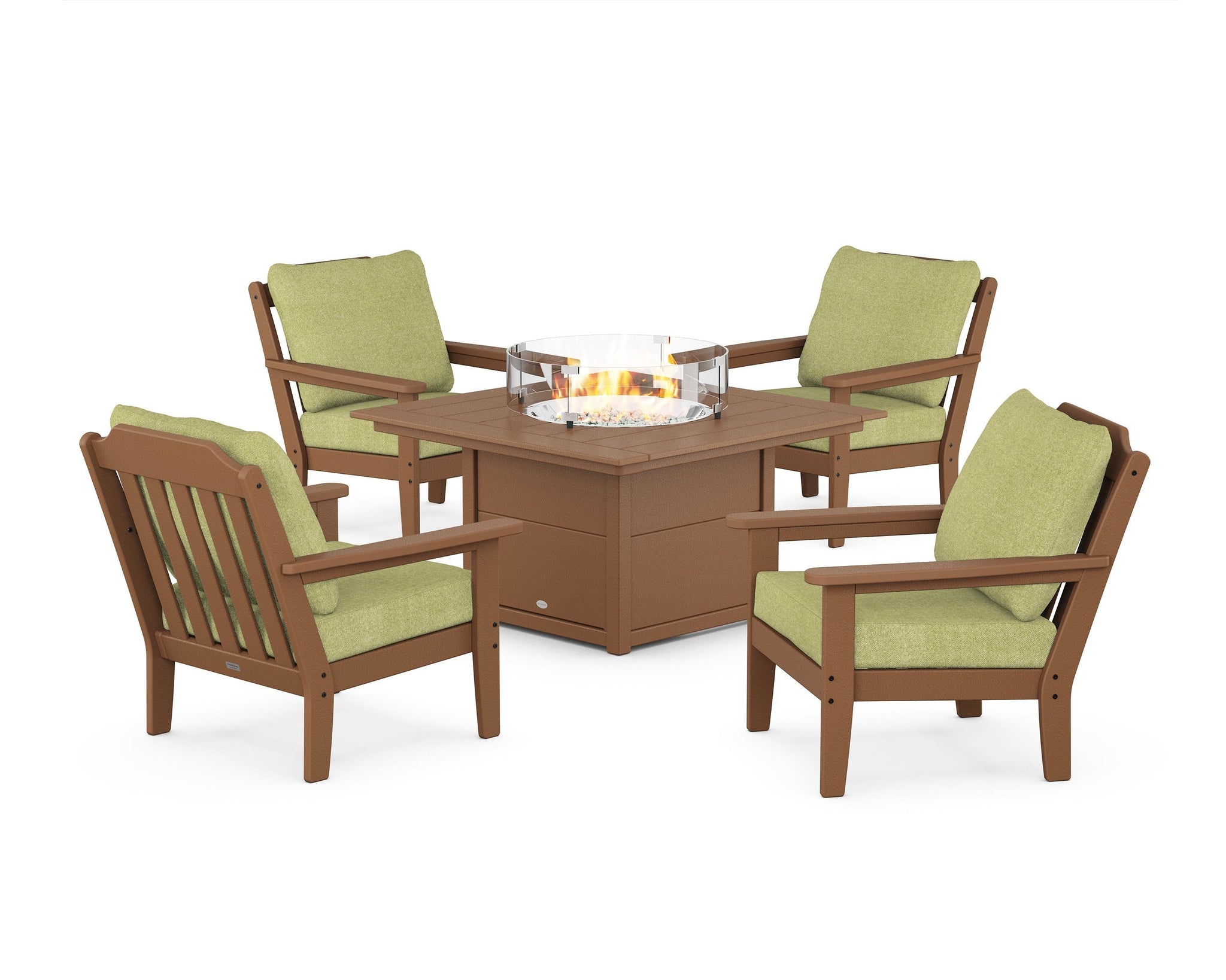 Cottage 5-Piece Deep Seating Set with Fire Pit Table