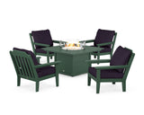 Cottage 5-Piece Deep Seating Set with Fire Pit Table