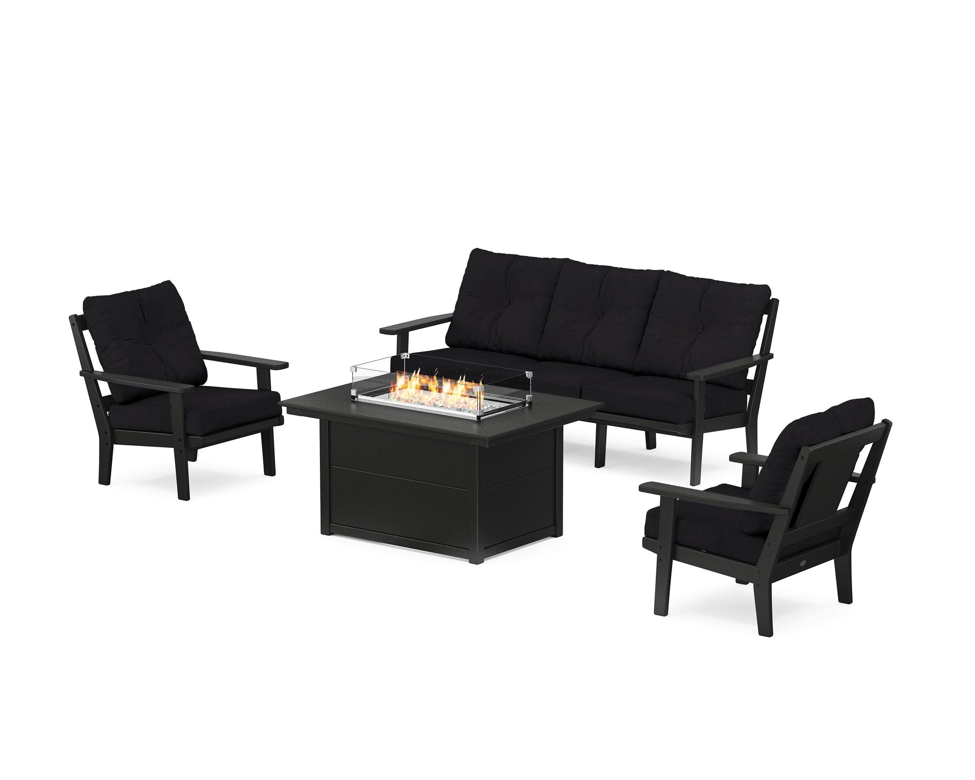 Prairie Deep Seating Fire Pit Table Set
