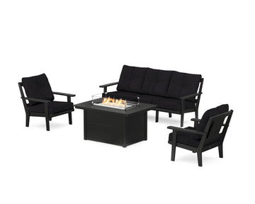 Prairie Deep Seating Fire Pit Table Set