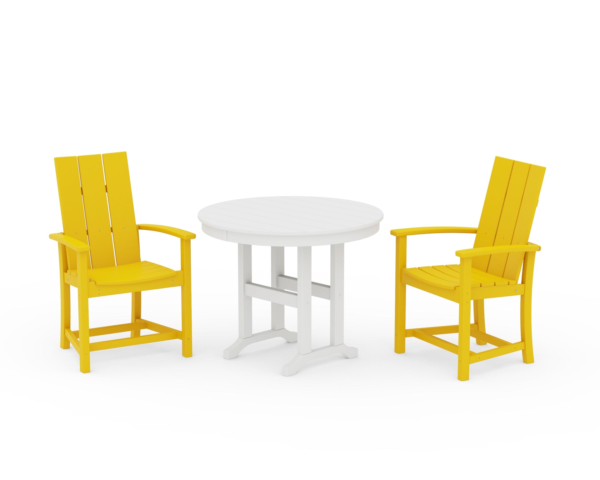 Modern Adirondack 3-Piece Round Farmhouse Dining Set