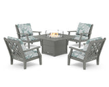 Wovendale 5-Piece Deep Seating Set with Fire Pit Table