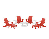 Modern Studio Folding Adirondack 9-Piece Conversation Set