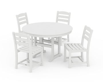 La Casa Café Side Chair 5-Piece Round Farmhouse Dining Set