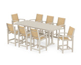 Coastal 9-Piece Counter Set with Trestle Legs