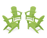 Nautical 4-Piece Adirondack Conversation Set