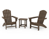 Nautical 3-Piece Adirondack Set with South Beach 18" Side Table