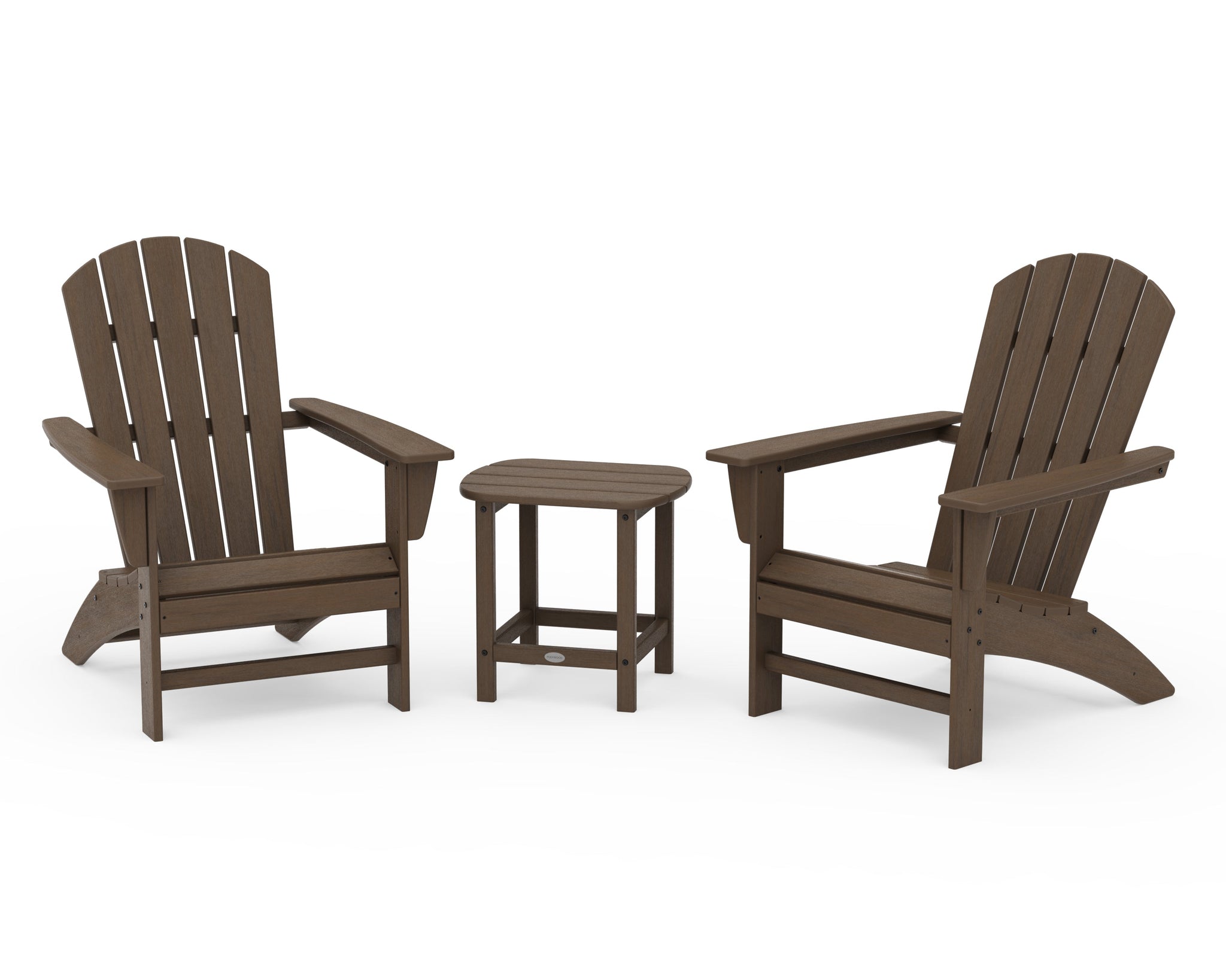 Nautical 3-Piece Adirondack Set with South Beach 18" Side Table