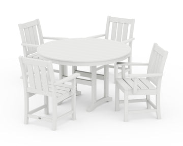 Oxford 5-Piece Round Farmhouse Dining Set