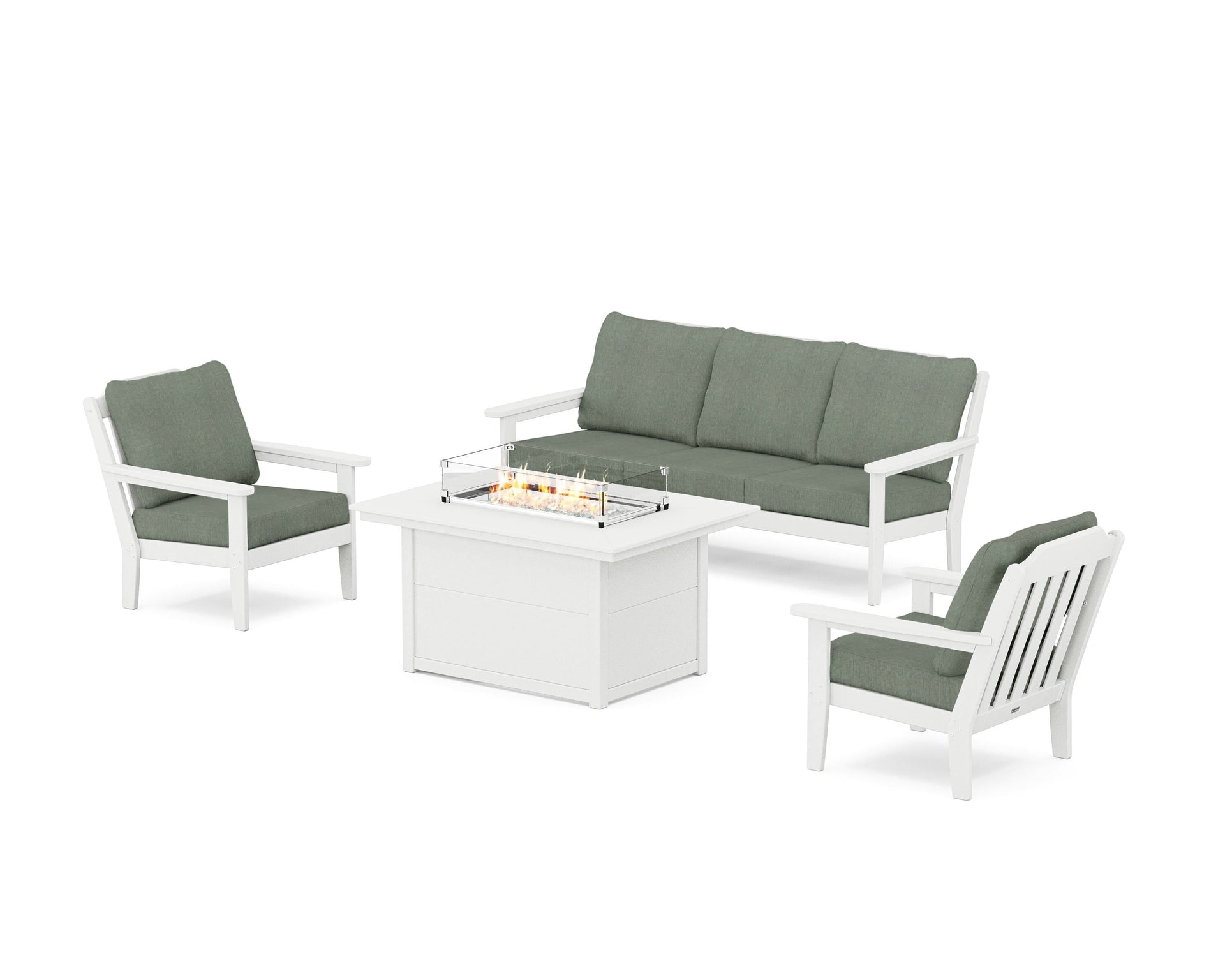 Cottage Deep Seating Fire Pit Table Set