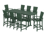 Quattro Adirondack 9-Piece Farmhouse Bar Set with Trestle Legs
