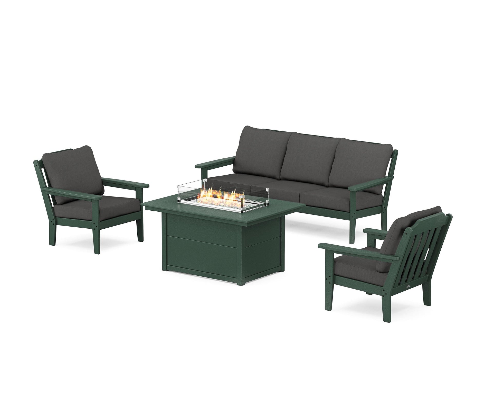 Cottage Deep Seating Fire Pit Table Set