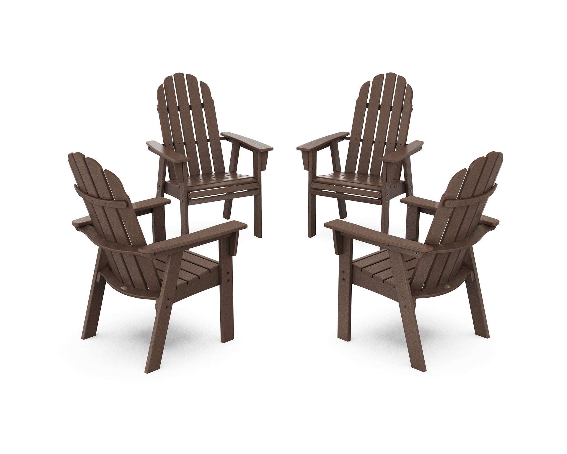 Vineyard 4-Piece Curveback Upright Adirondack Conversation Set