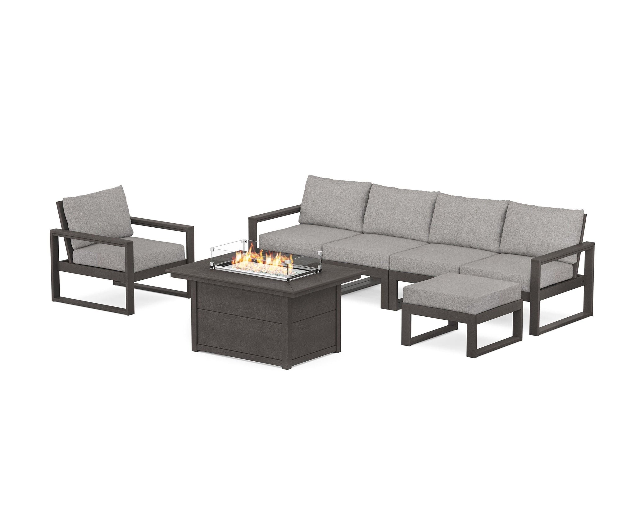 EDGE Sectional Lounge and Fire Pit Set